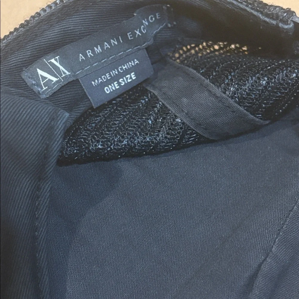 Vintage Armani Exchange Dark grey chain print trucker hat